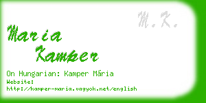 maria kamper business card